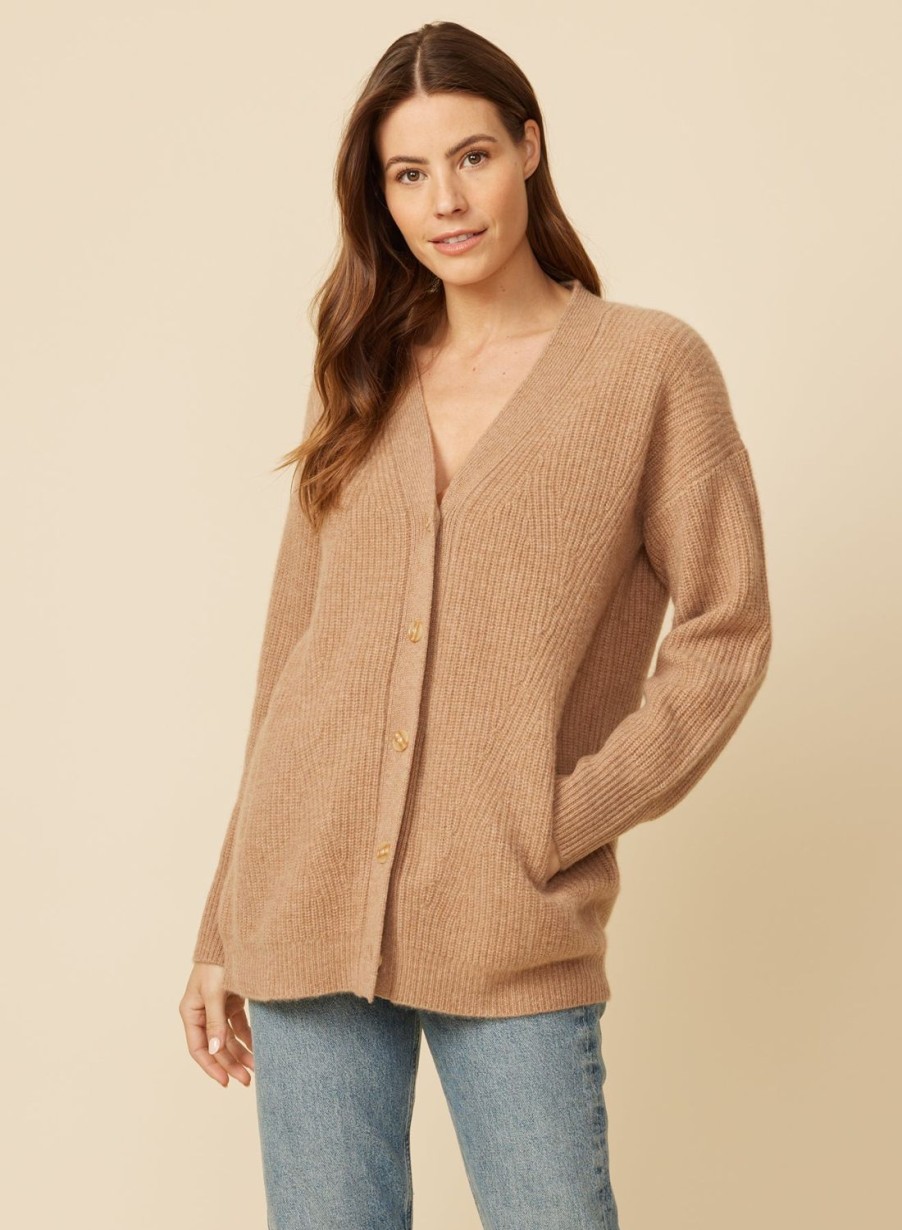 One Grey Day Newport Cashmere Cardigan - Camel | Cardigans/Dusters