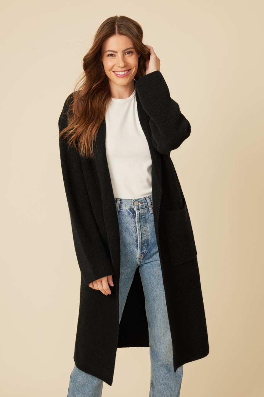 One Grey Day Arroyo Coat - Black | Cardigans/Dusters