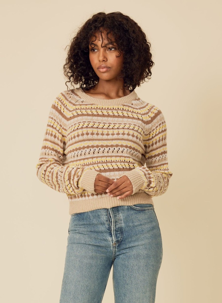 One Grey Day Vera Pullover - Couscous Combo | Pullovers