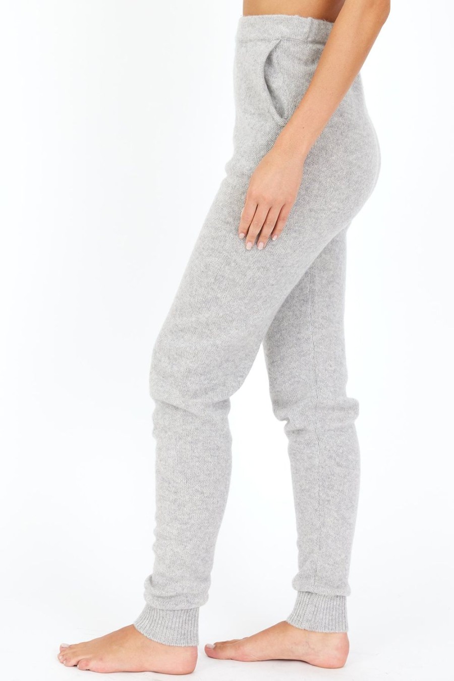 One Grey Day Maeve Cashmere Pant - Heather Grey | Bottoms