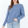 One Grey Day Lyle Cashmere Pullover - Blue Jean | Pullovers