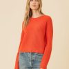 One Grey Day Blakely Rib Cashmere Pullover - Poppy | Pullovers