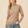 One Grey Day Laguna Merino Turtleneck - Fawn | Tanks/Tops/Tees