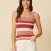 One Grey Day Freya Ribbed Tank - Musk Stripe | Tanks/Tops/Tees