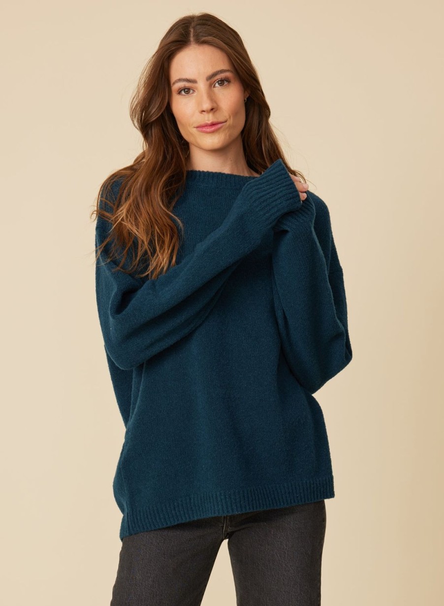 One Grey Day Ada Pullover - Peacock | Pullovers