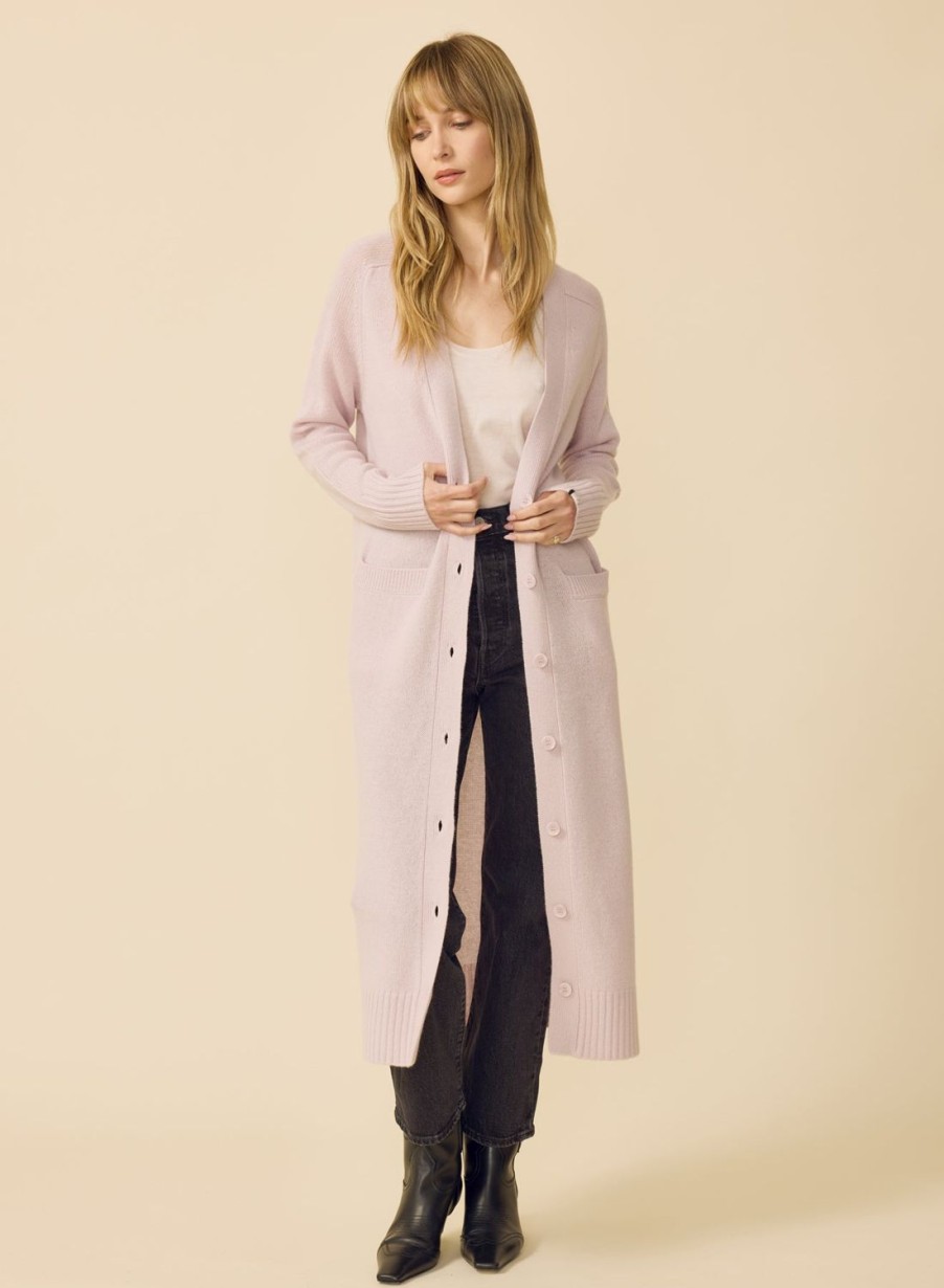 One Grey Day Morgan Cashmere Duster - Orchid | Cardigans/Dusters