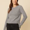 One Grey Day Blakely Cashmere Crewneck - Storm | Pullovers