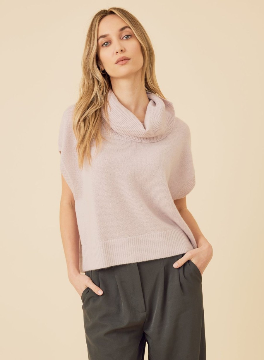 One Grey Day Maisy Cashmere Vest - Orchid | Pullovers