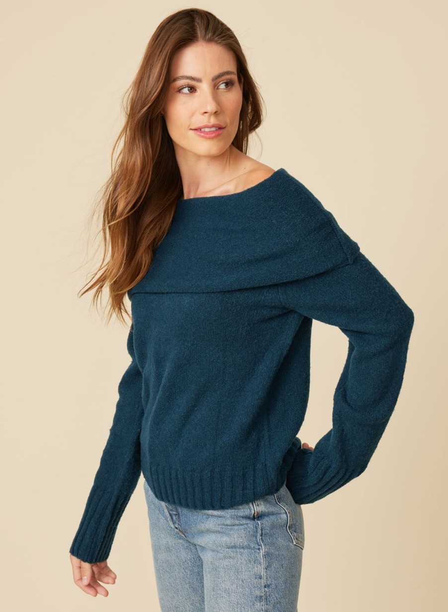 One Grey Day Nova Pullover - Peacock | Pullovers