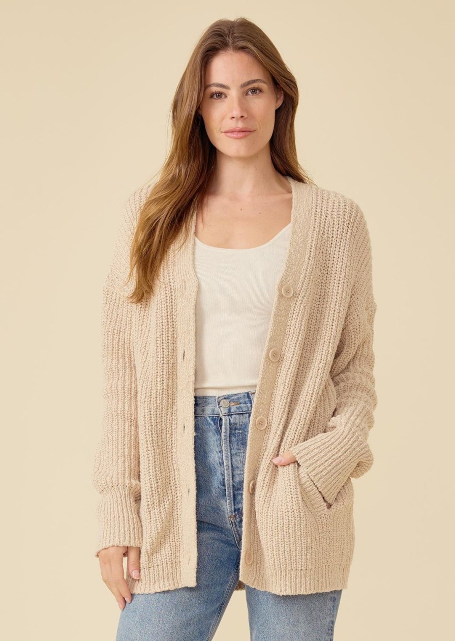 One Grey Day Ellie Cardigan - Oatmeal | Cardigans/Dusters