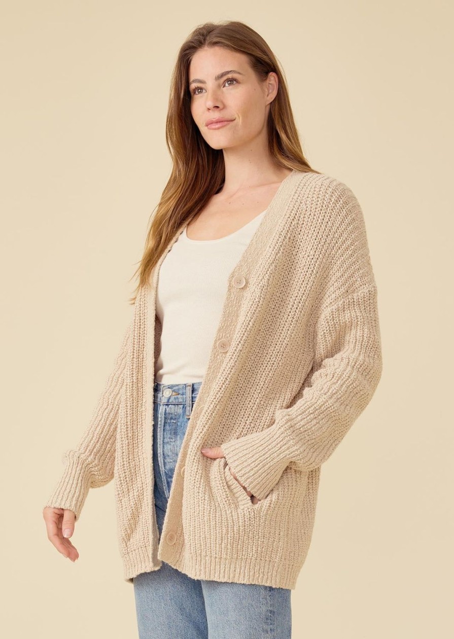 One Grey Day Ellie Cardigan - Oatmeal | Cardigans/Dusters