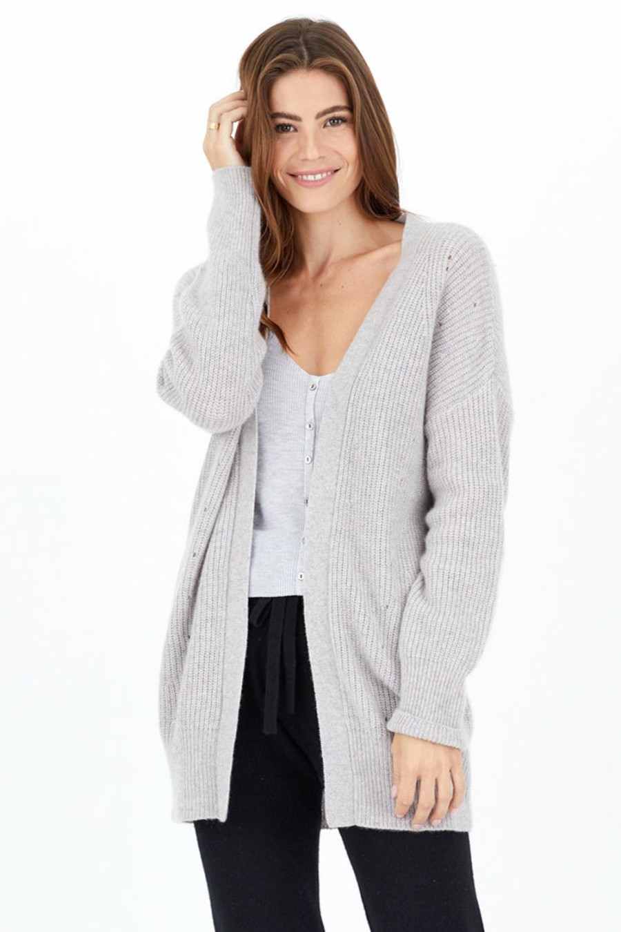 One Grey Day Arlo Cardigan - Heather Grey | Cardigans/Dusters