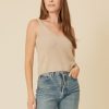 One Grey Day Talia Cashmere Tank - Oatmeal | Tanks/Tops/Tees