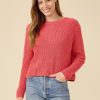 One Grey Day Orson Crewneck Pullover - Fuschia Combo | Pullovers