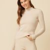 One Grey Day Ventura Ribbed Mockneck - Sable Marl | Pullovers