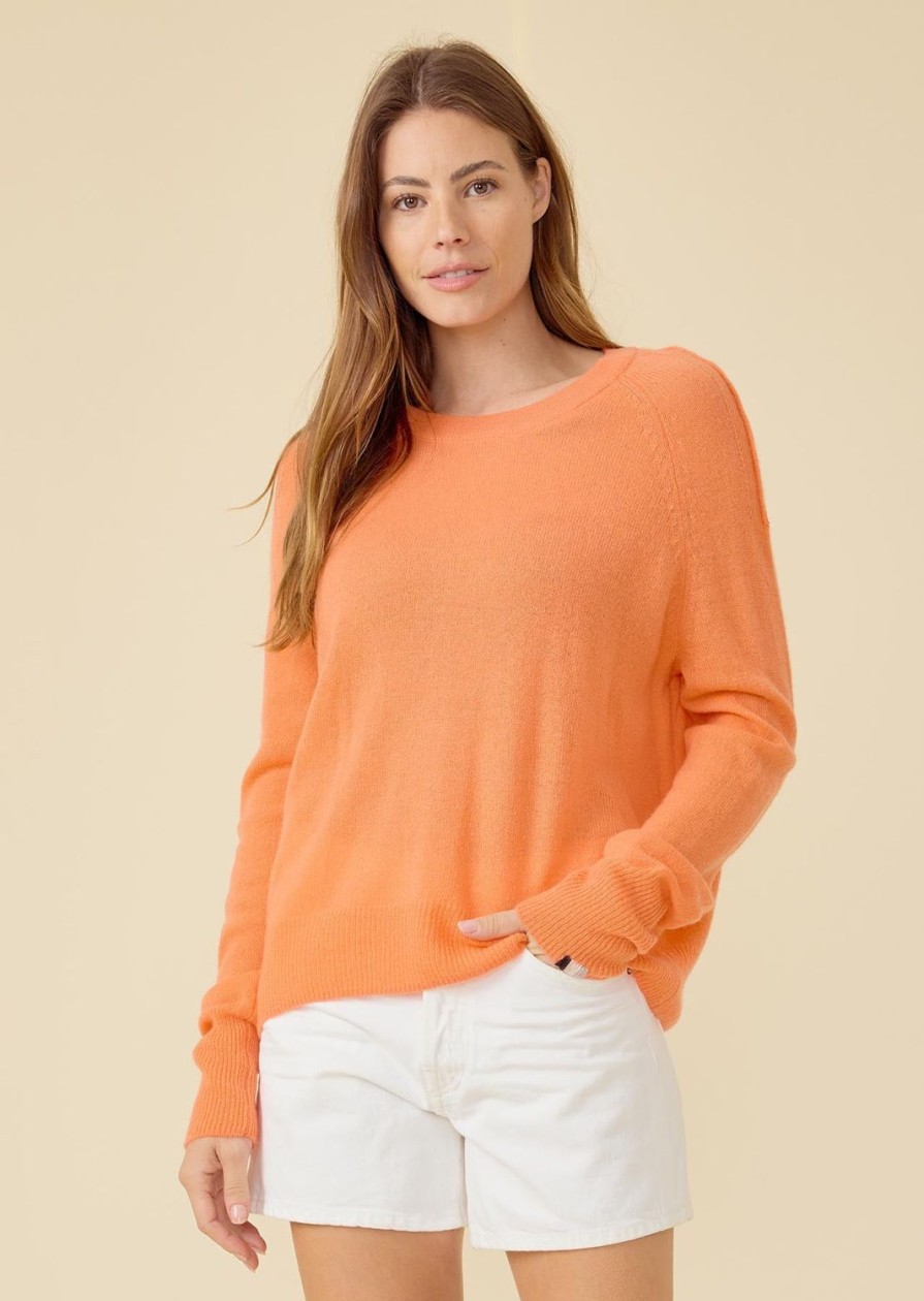 One Grey Day Sloane Cashmere Pullover - Melon | Pullovers