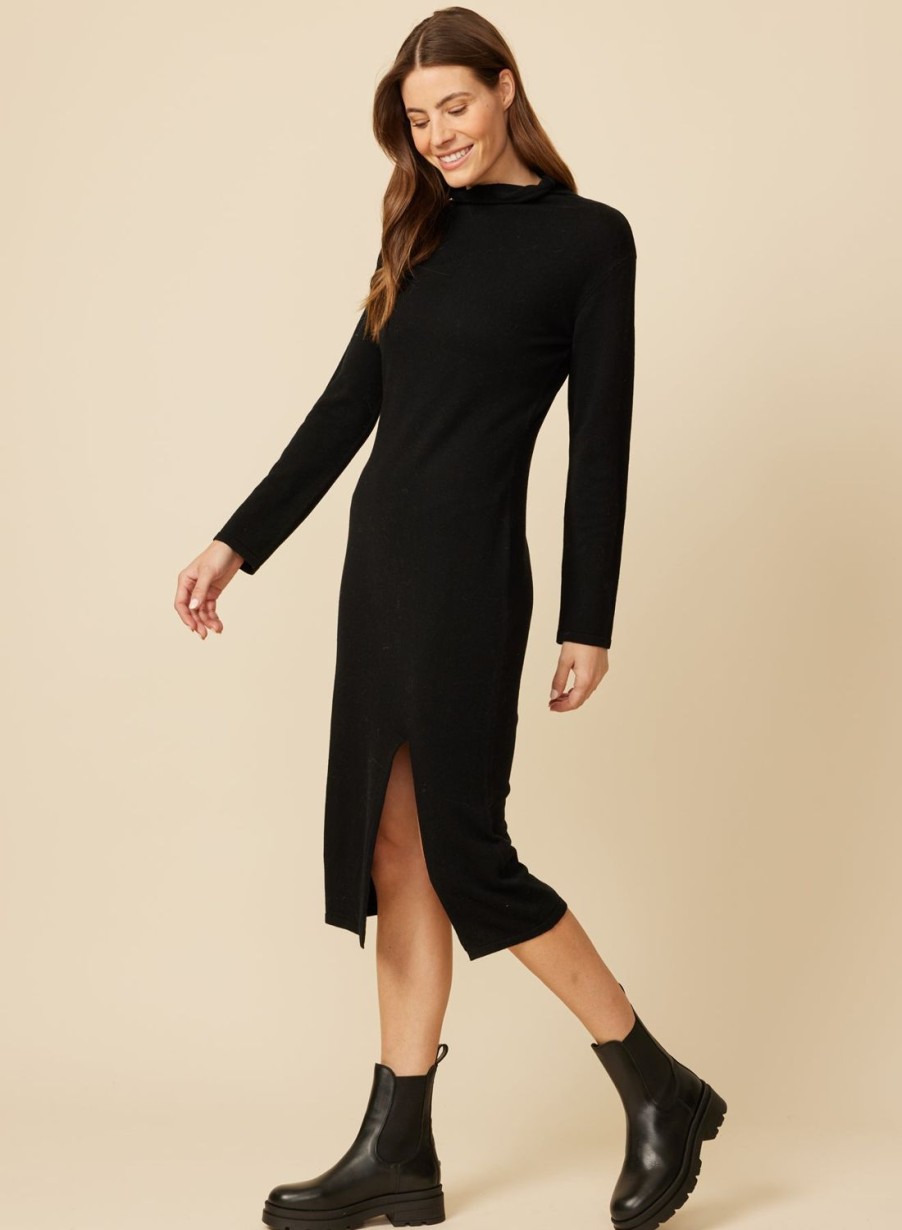 One Grey Day Harlow Merino Dress - Black | Dresses