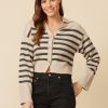 One Grey Day Lyon Knit Cardigan - Marble Stripe | Cardigans/Dusters