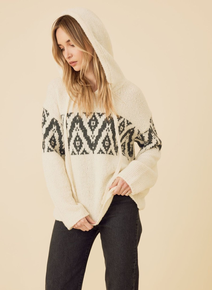 One Grey Day Sirelle Hoodie - Ivory Combo | Hoodies