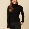 One Grey Day Carter Merino Mockneck - Black | Pullovers