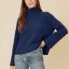 One Grey Day Keaton Cashmere Pullover - Navy | Pullovers