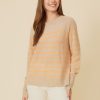 One Grey Day Sloane Cashmere Pullover - Oatmeal Combo | Cardigans/Dusters