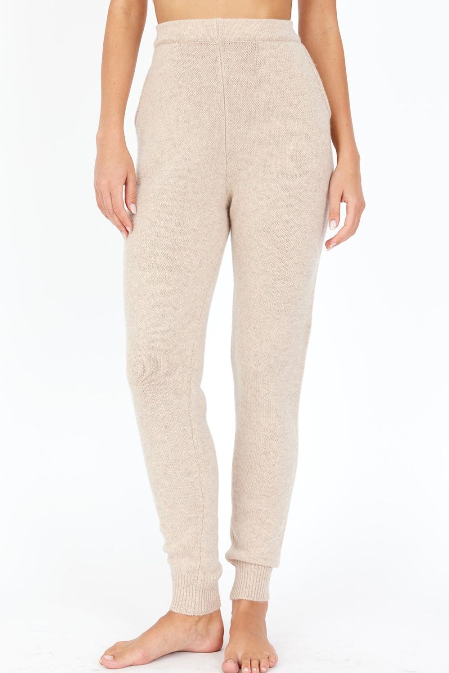 One Grey Day Maeve Cashmere Pant - Oatmeal | Bottoms