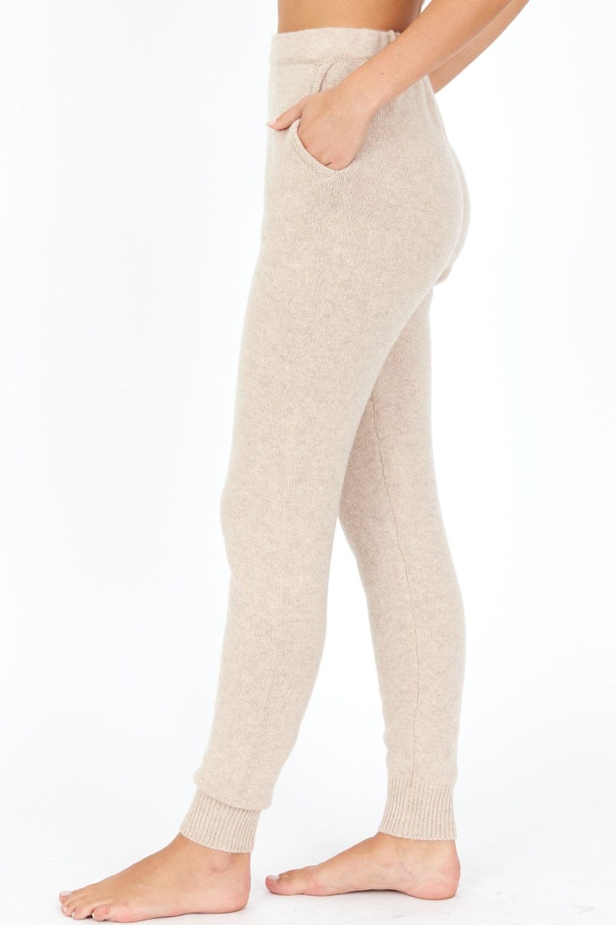 One Grey Day Maeve Cashmere Pant - Oatmeal | Bottoms