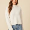 One Grey Day Adelaida Cashmere Pullover - Snow | Pullovers