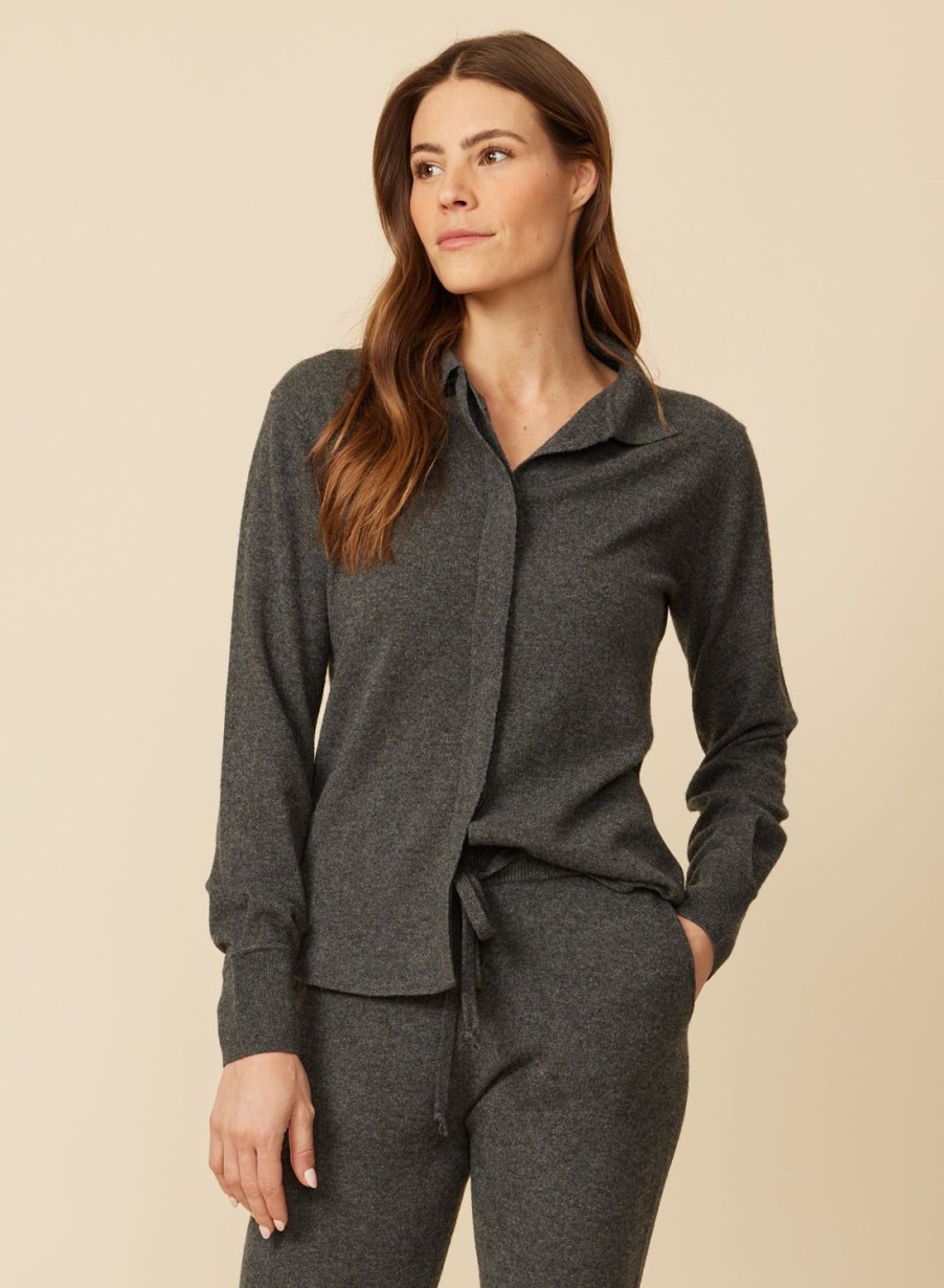 One Grey Day Pismo Knit Shirt - Charcoal | Sets