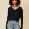 One Grey Day Blakely Cashmere Vneck - Black | Pullovers