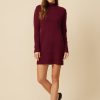 One Grey Day Kora Cashmere Dress - Cabernet | Dresses