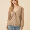 One Grey Day Laguna Merino Cardigan - Fawn | Tanks/Tops/Tees