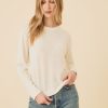 One Grey Day Laguna Merino Crewneck - Ivory | Tanks/Tops/Tees