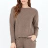 One Grey Day Lyle Cashmere Pullover - Chocolate | Pullovers