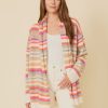 One Grey Day Bixby Cashmere Cardigan - Coral Combo | Cardigans/Dusters