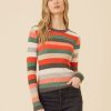 One Grey Day Piper Cashmere Pullover - Poppy Combo | Pullovers