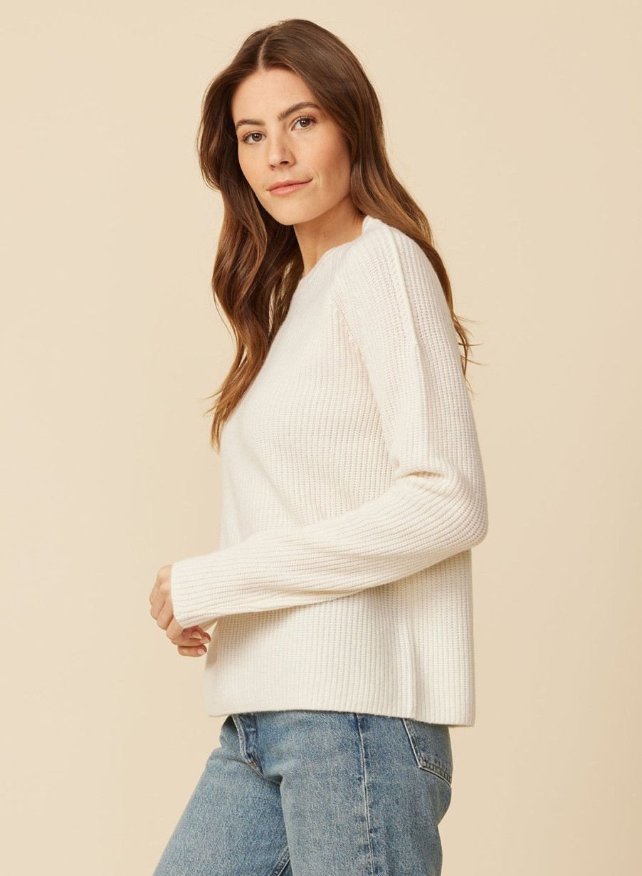 One Grey Day Pacific Cashmere Pullover - Ivory | Pullovers