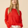 One Grey Day Laguna Merino Crewneck - Scarlet | Pullovers