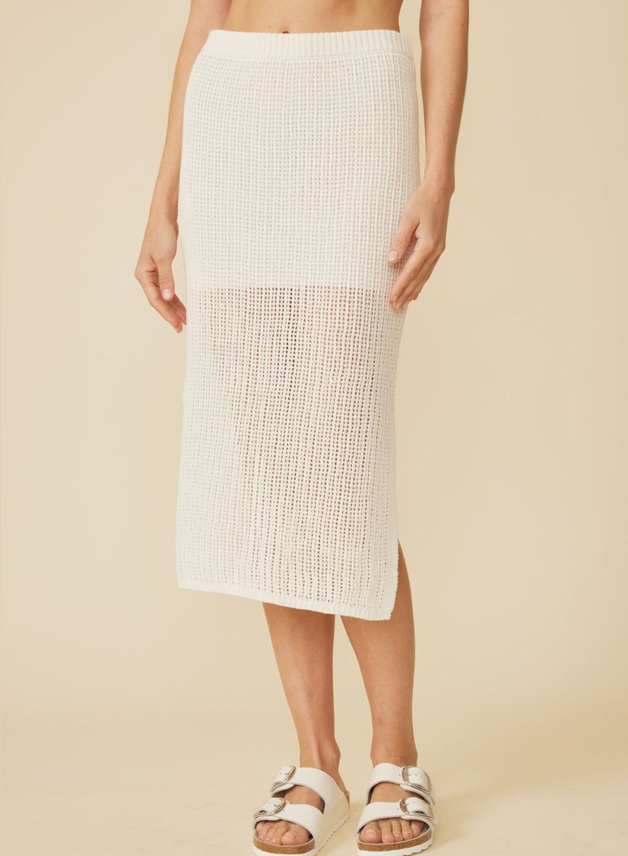 One Grey Day Harper Skirt - White | Bottoms