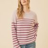 One Grey Day Pacific Cashmere Pullover - Orchid Combo | Pullovers