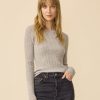 One Grey Day Piper Cashmere Pullover - Heather Grey | Pullovers