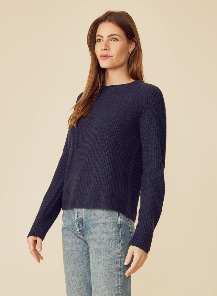 One Grey Day Pacific Cashmere Pullover - Navy | Pullovers